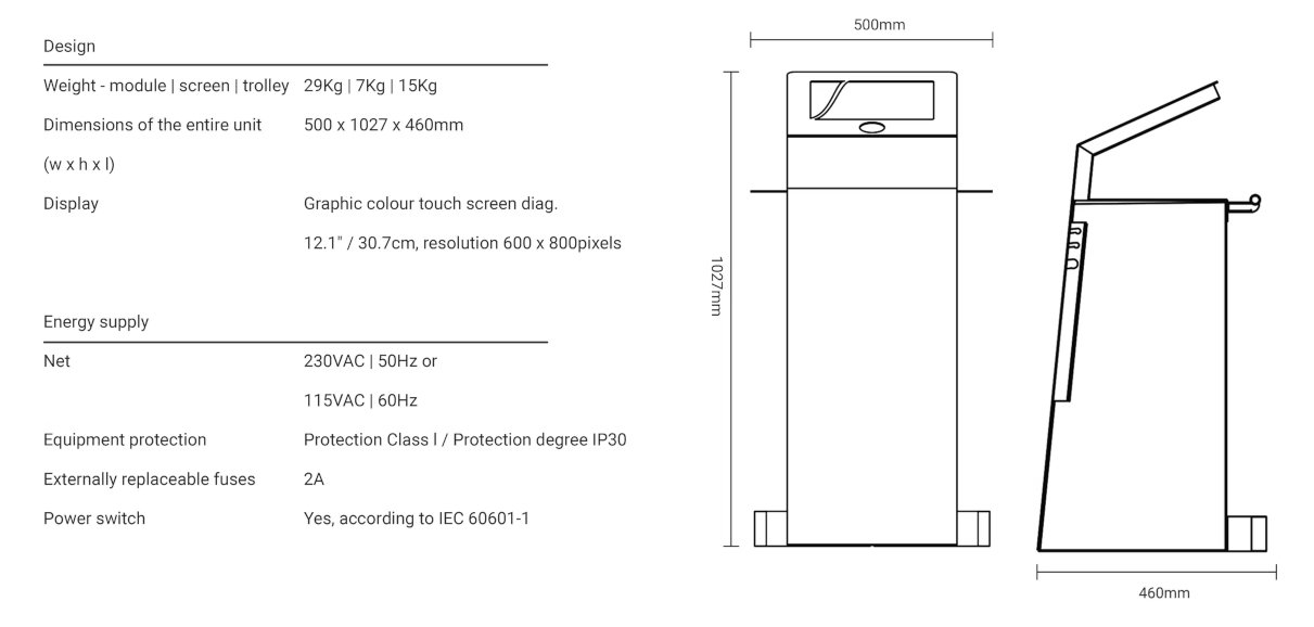 Technische Spezifikation von CellOxy Technische Spezifikation von CellOxy